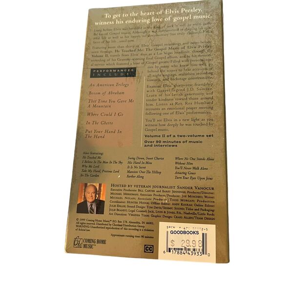 He Touched Me Gospel Music of Elvis Presley 1999 Brand New & Sealed VHS - Picture 7 of 9